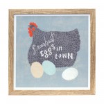 Framed Chicken Print (Set Of 2) 10"Sq Mdf/Plastic/Paper