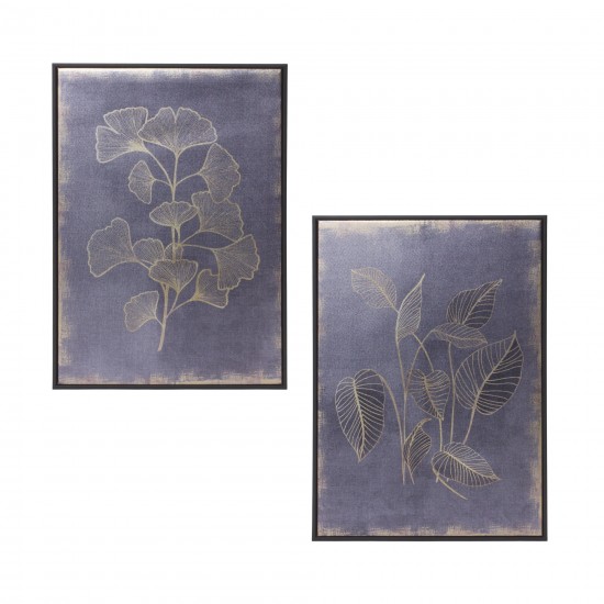 Framed Foliage Print (Set Of 2) 11.5" x 16.5"H Mdf/Plastic/Paper