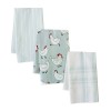 Tea Towel (Set Of 3) 20" x 28" Cotton, Blue, White