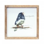 Framed Bird Print (Set Of 4) 9.5"Sq Mdf/Wood