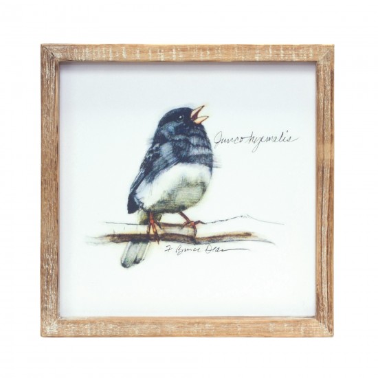 Framed Bird Print (Set Of 4) 9.5"Sq Mdf/Wood