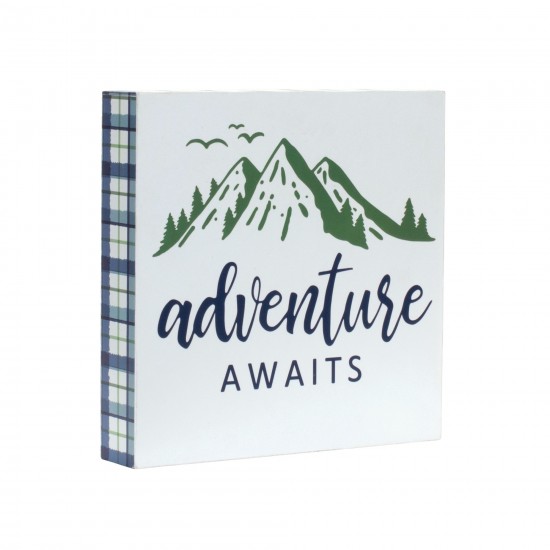 Adventure Sign (Set Of 4) 8"Sq Mdf