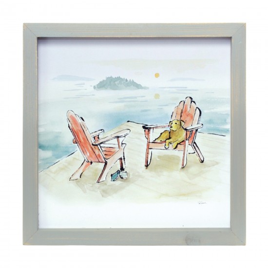 Beach Sign (Set Of 3) 10"Sq Mdf/Wood