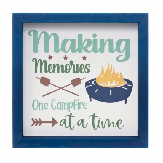 Camping Sign (Set Of 4) 10"Sq Mdf