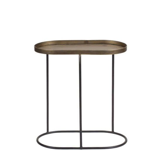 Accent Table (Set Of 2) 16"L x 8.75"W x 17.75"H, 24"L x 12"W x 20.75"H Iron