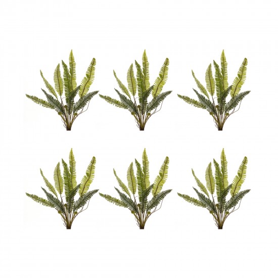 Fern Plant (Set Of 6) 17.5"H Plastic