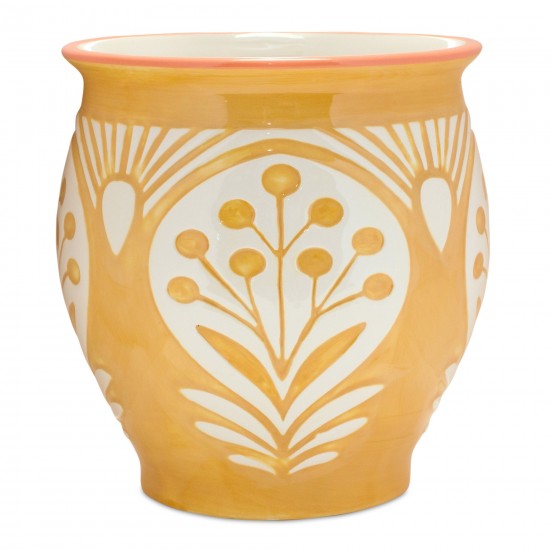 Pot (Set Of 2) 6.5"D x 7"H Ceramic