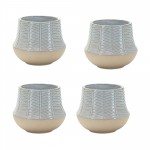 Pot (Set Of 4) 5"D x 4.5"H Porcelain