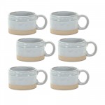 Mug (Set Of 6) 5.25"L x 2.5"H Porcelain