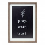 Grateful And Trust Plaque (Set Of 2) 13.75"L x 20"H Mdf