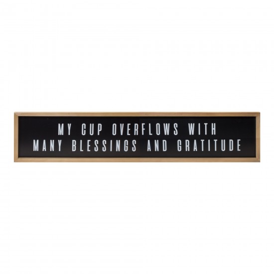 My Cup Overflows Plaque 47.25"L x 9.75"H Mdf/Wood