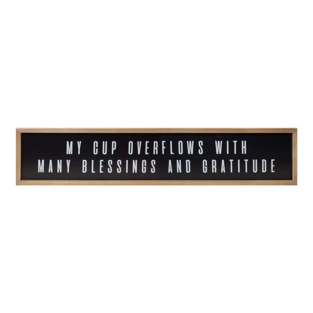 My Cup Overflows Plaque 47.25"L x 9.75"H Mdf/Wood