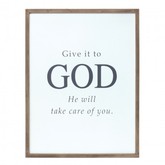 Give It To God Plaque 23.75"L x 31.5"H Mdf