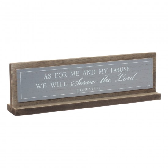 Serve The Lord And Trust Sign (Set Of 2) 11.75"L x 3.75"H Mdf