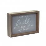 Prayer And Faith Plaque (Set Of 2) 7"L x 5"H Mdf