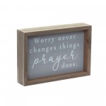 Prayer And Faith Plaque (Set Of 2) 7"L x 5"H Mdf