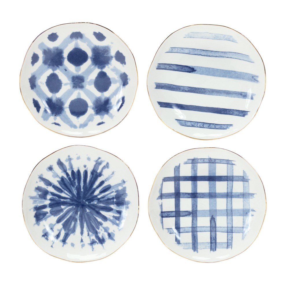 Plate (Set Of 4) 7"D Ceramic