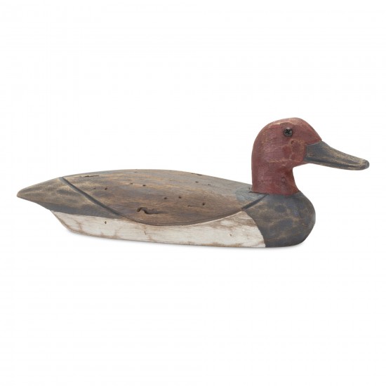 Duck Decoy (Set Of 2) 9.25"L x 3.75"H, 10.75"L x 3.5"H Wood