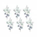 Eucalyptus Spray (Set Of 6) 34"H Polyester, Blue