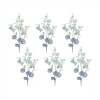 Eucalyptus Spray (Set Of 6) 34"H Polyester, Blue