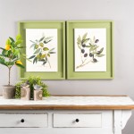 Framed Olive Print (Set Of 2) 15.75"L x 19.75"H Mdf/Wood