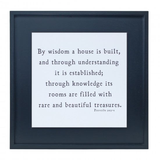 Proverbs 24 Plaque 19.75"Sq Mdf/Wood