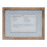 Framed Recipe Card (Set Of 4) 13.5"L x 10.25"H Mdf/Wood