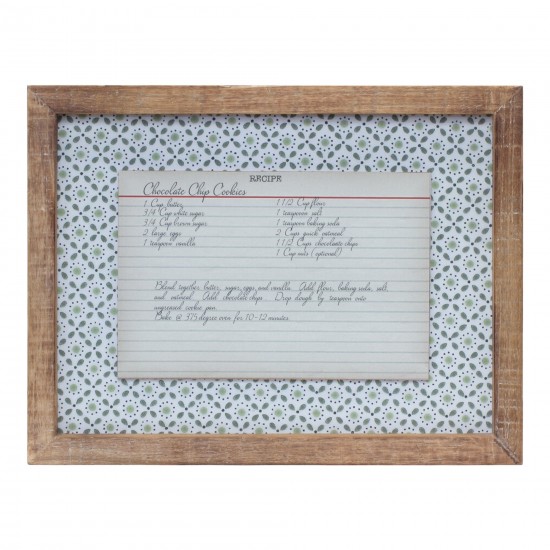 Framed Recipe Card (Set Of 4) 13.5"L x 10.25"H Mdf/Wood