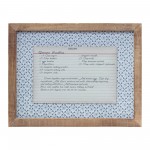 Framed Recipe Card (Set Of 4) 13.5"L x 10.25"H Mdf/Wood