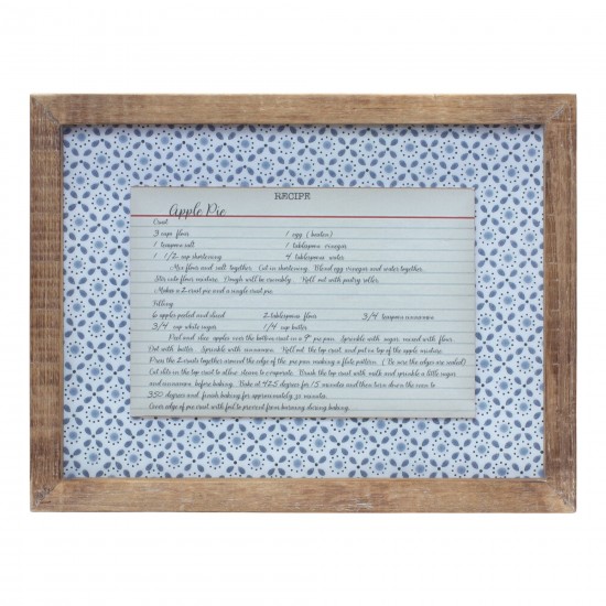 Framed Recipe Card (Set Of 4) 13.5"L x 10.25"H Mdf/Wood