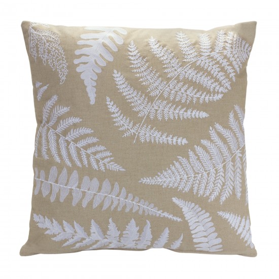 Fern Pattern Pillow 18"Sq Cotton