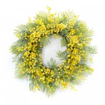 Fern And Mimosa Wreath 27"D Plastic