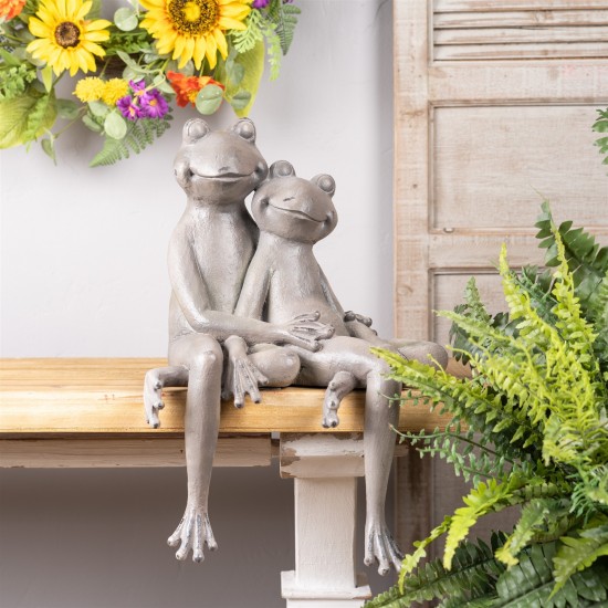 Frog Couple 13.25"L x 19.5"H Resin
