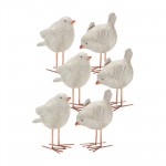 Bird (Set Of 6) 4"H, 4.25"H Resin