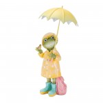 Frog W/Umbrella (Set Of 2) 7.75"H, 8.25"H Resin