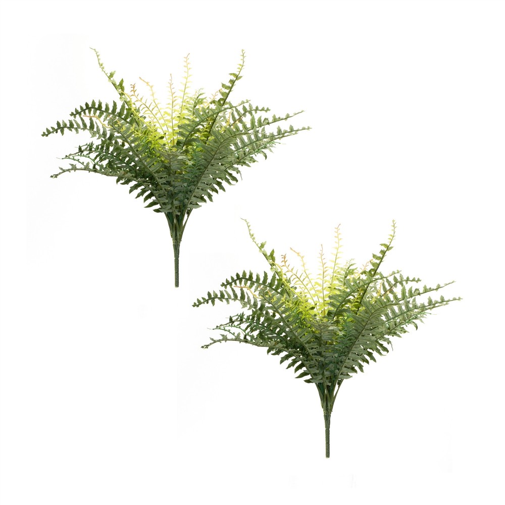 Fern Bush (Set Of 2) 22.5"H Polyester