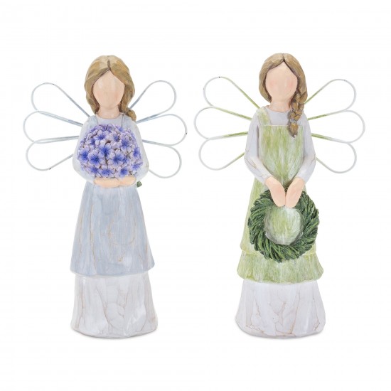 Angel (Set Of 2) 7"H Resin