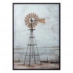 Framed Windmill Print 20.25"L x 28"H Canvas