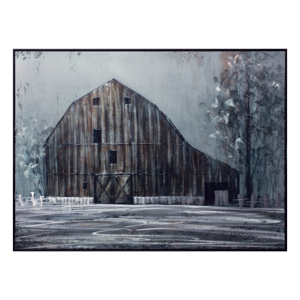 Framed Barn (Front) Print 31.5"L x 23.75"H Metal Framed Barn (Front) Print 31.5"L x 23.75"H Metal