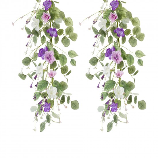 Lisianthus Garland (Set Of 2) 5'L Polyester