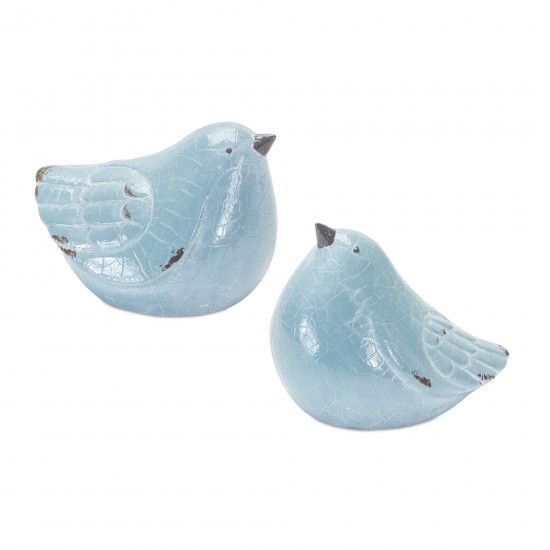 Bird (Set Of 4) 4"H Terra Cotta