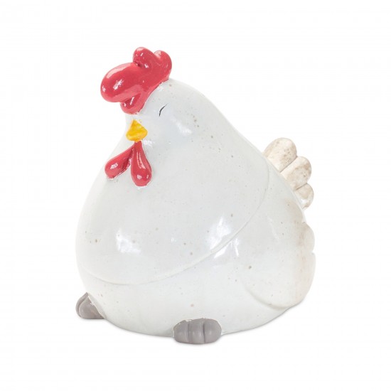 Chicken (Set Of 2) 6.5"H, 7.5"H Terra Cotta