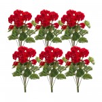 Geranium Bush (Set Of 6) 20"H Polyester