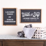 Laundry Sign 12"L x 15"H Mdf/Wood