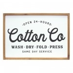 Cotton Co Sign 20"L x 14"H Mdf/Wood