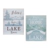 Lake Sign (Set Of 2) 15.75"L x 20"H Mdf/Wood