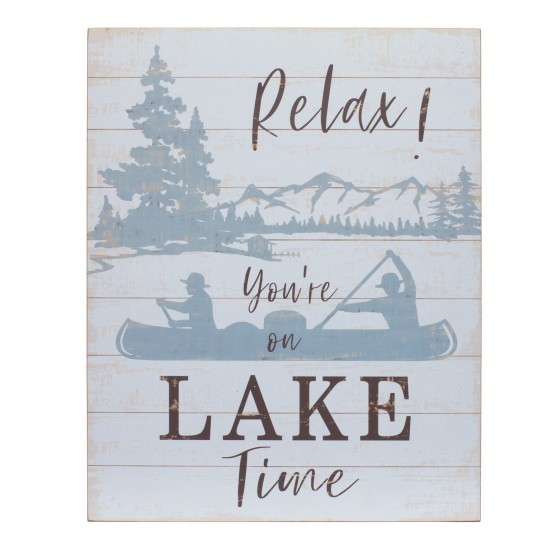 Lake Sign (Set Of 2) 15.75"L x 20"H Mdf/Wood