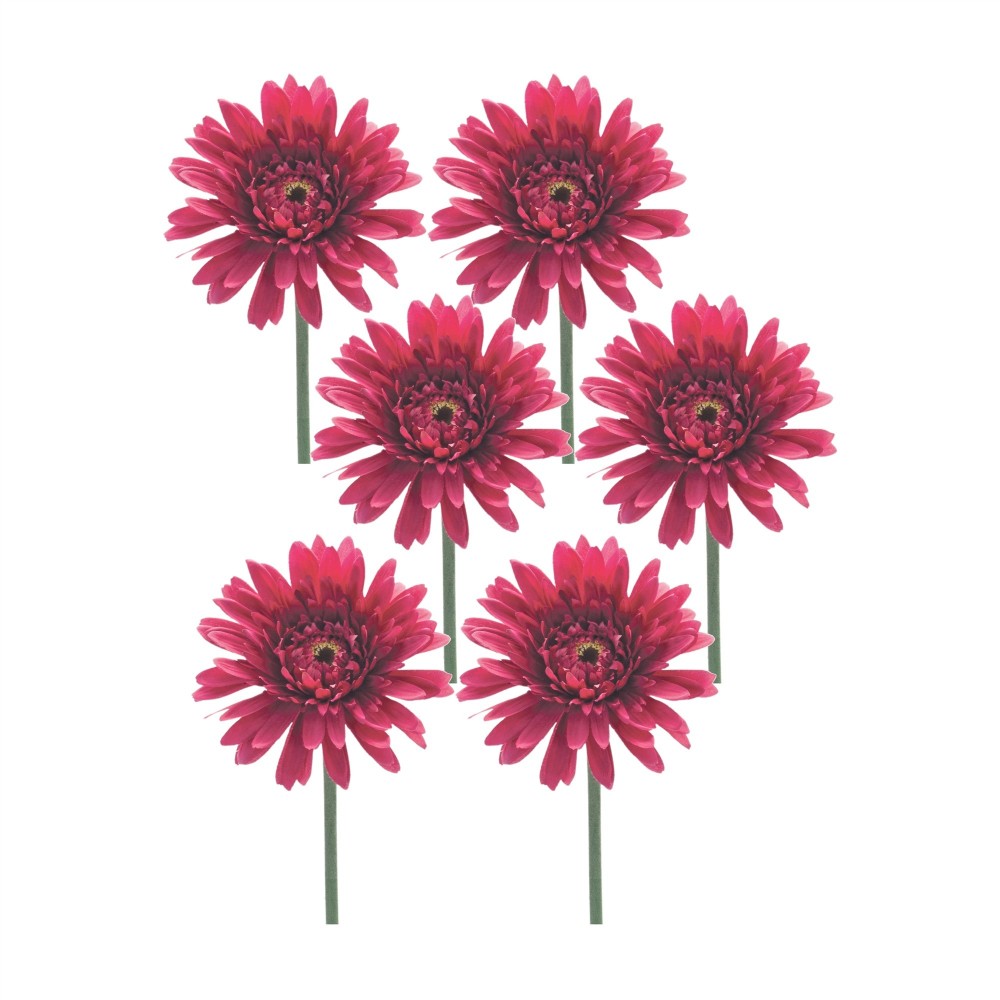 Gerbera Daisy Stem (Set Of 6) 22"H Polyester