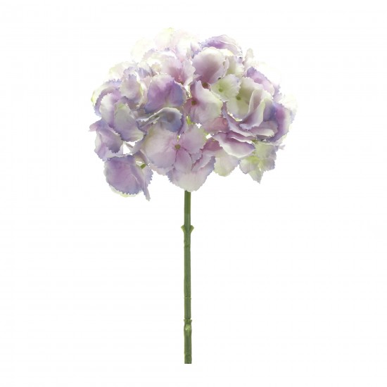 Hydrangea Stem (Set Of 6) 19.5"H Polyester, Purple, Green