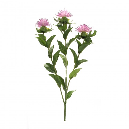 Thistle Spray (Set Of 6) 24.5"H Polyester, Pink